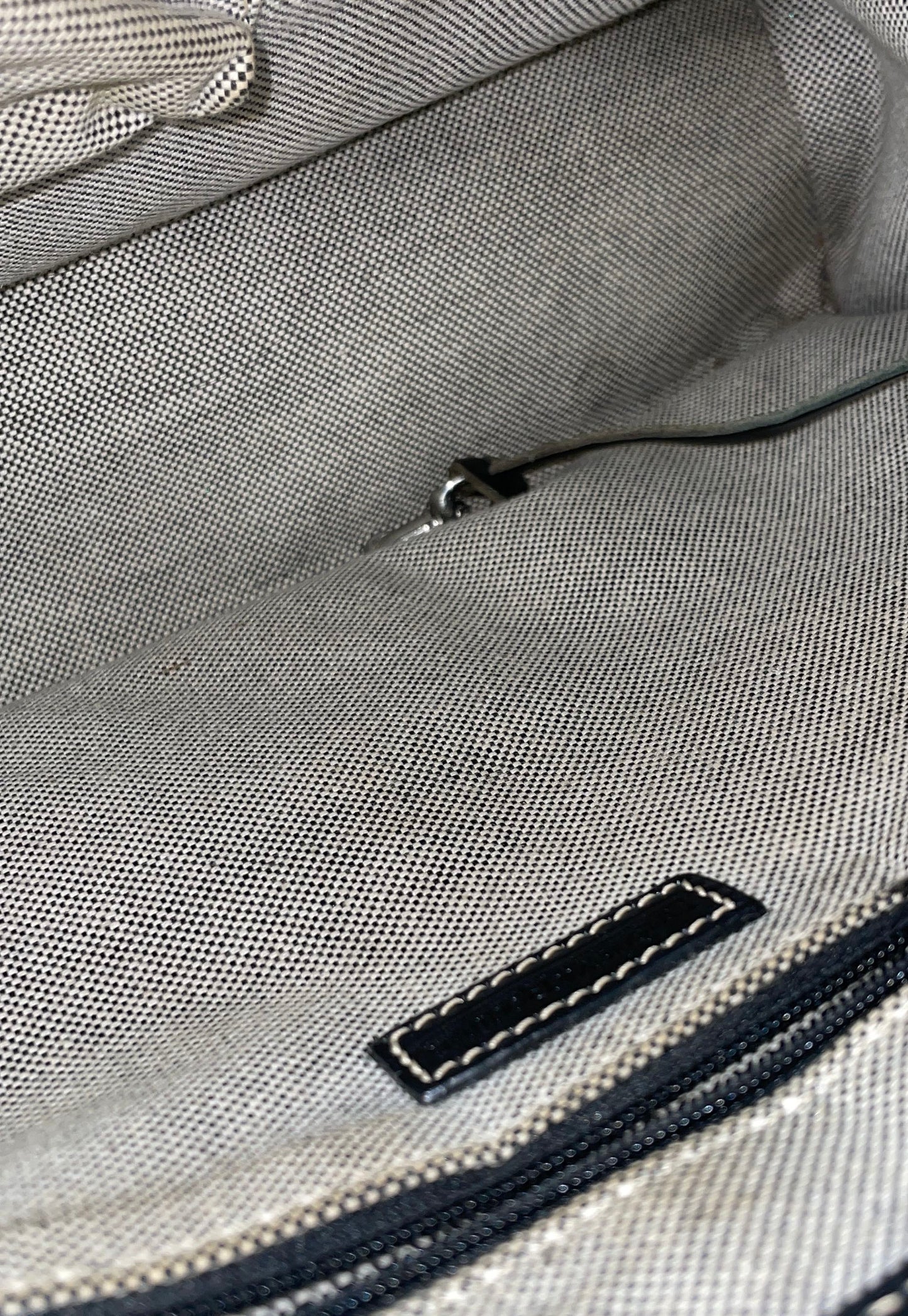 Dooney & Bourke Black Monogram Signature Satchel Bag Silver Hardware Vintage