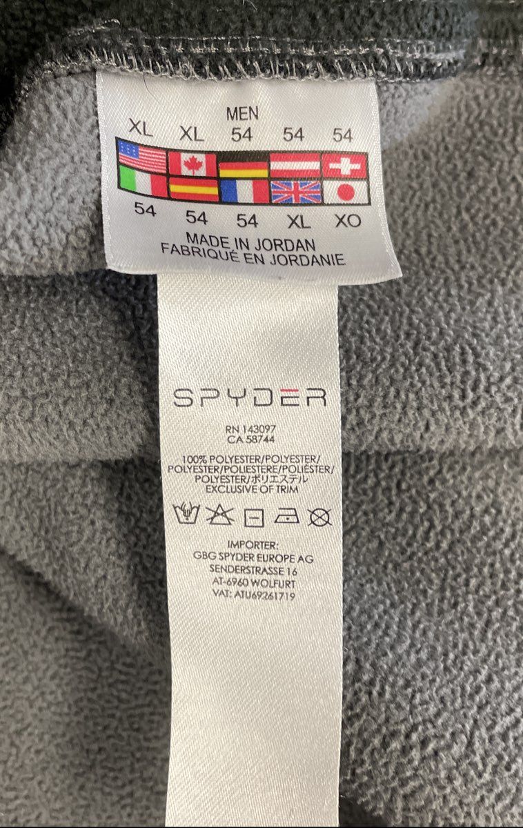 Men's Size XL Grey Spyder Knit Performance 1/4 Zip Pullover