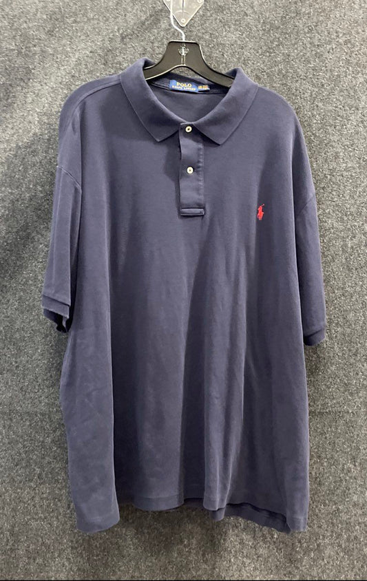 Polo Ralph Lauren Men's Dark Blue Short Sleeve Polo Shirt Red Pony Sz 2XB