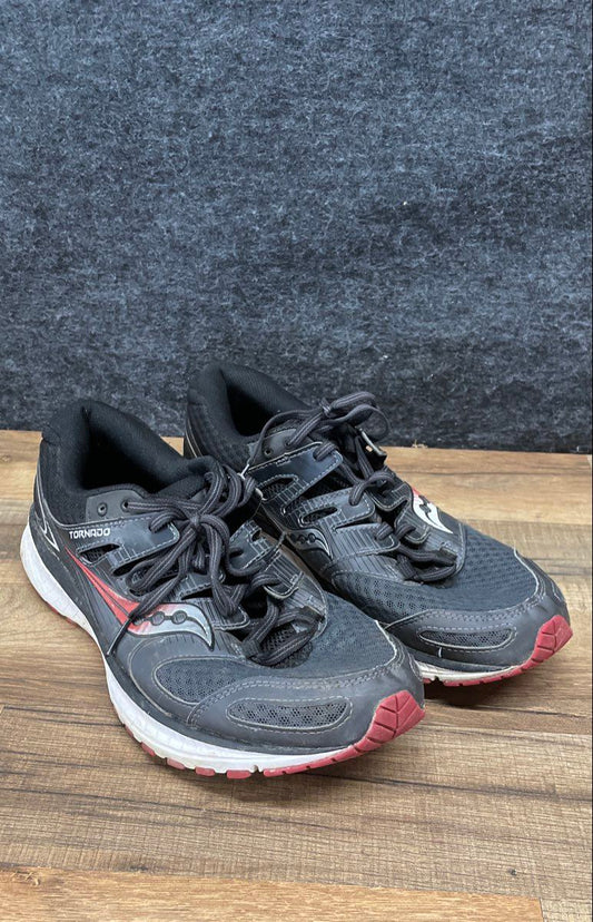 Saucony Tornado 2 Black Red White Mens Running Shoes Size 9.5