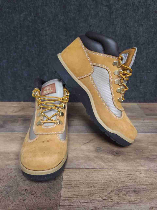 Timberland 15945 Mid Field Boots Wheat Grey Mesh Size 6.5 Boys Women's 8