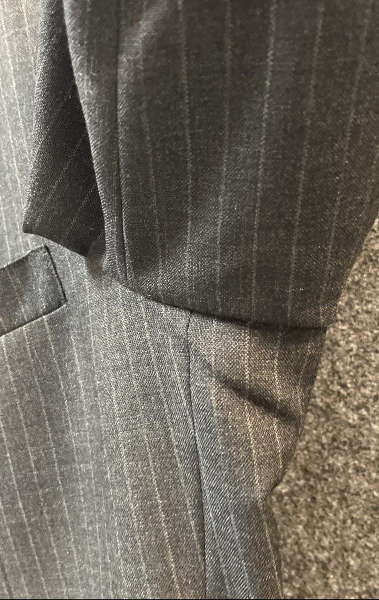 Vintage Palm Beach Men's Gray Pinstripe Suit Jacket Blazer Two Button USA