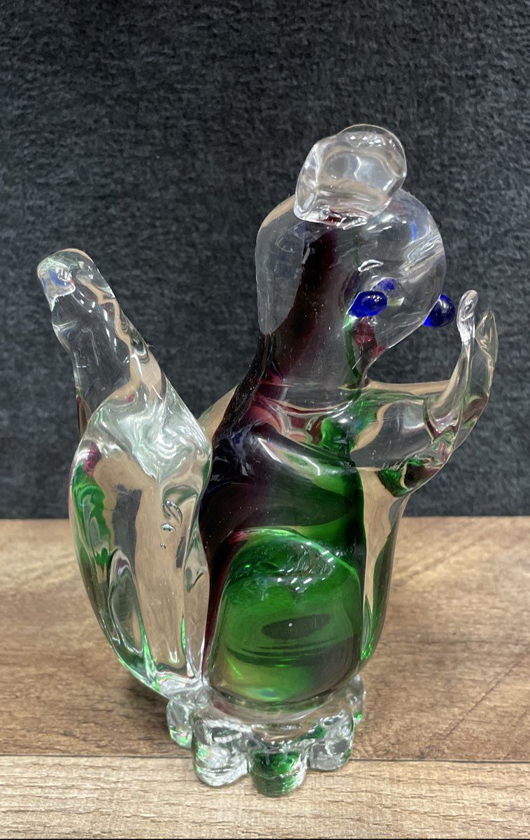 Murano Style Glass Squirrell Figurine