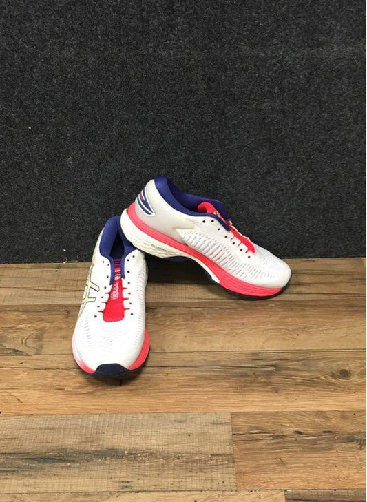 Asics Gel-Kayano 25 White Solar Pink Blue Women's Running Shoes Size 7