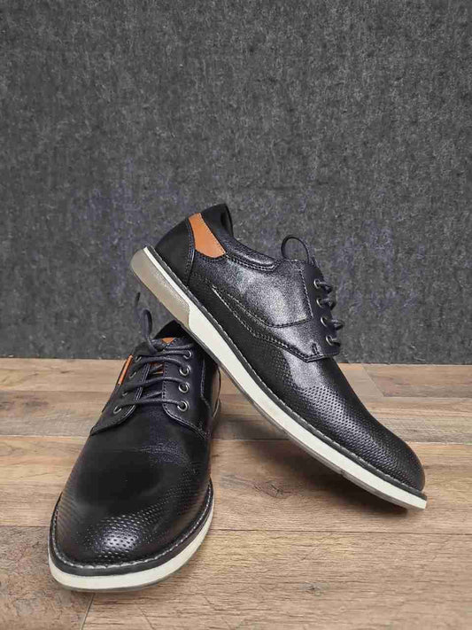 Bruno Marc Men's SBOK2336M Black Tan Casual Oxford Dress Shoes Size 8