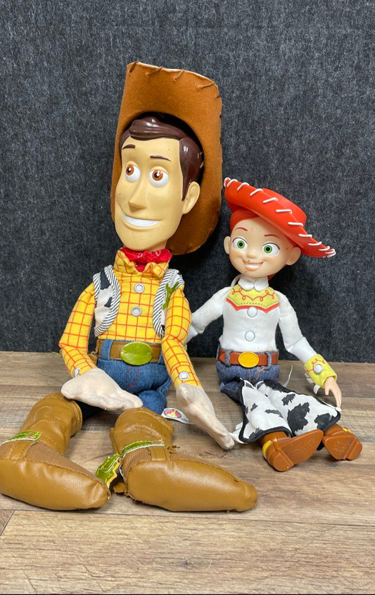 Disney Pixar Toy Story Woody & Jessie Pull String Doll Lot Disney Parks