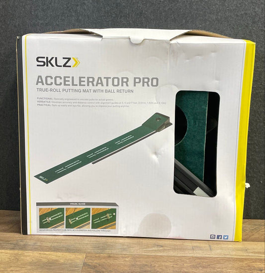 Sklz Accelerator Pro True-Roll Golf Putting Mat with Ball Return System