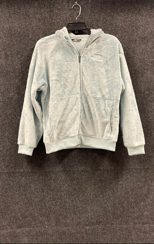 The North Face Girl's Blue High Pile Fleece Full Zip Hoodie Jacket Sz XL 14/16