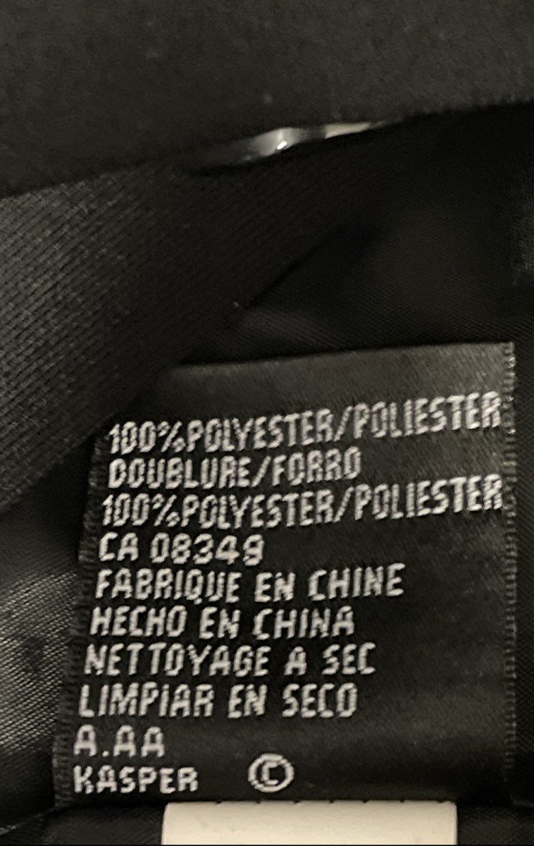 Kasper Women's Blazer Jacket Black Two Button Petite Sz 6P