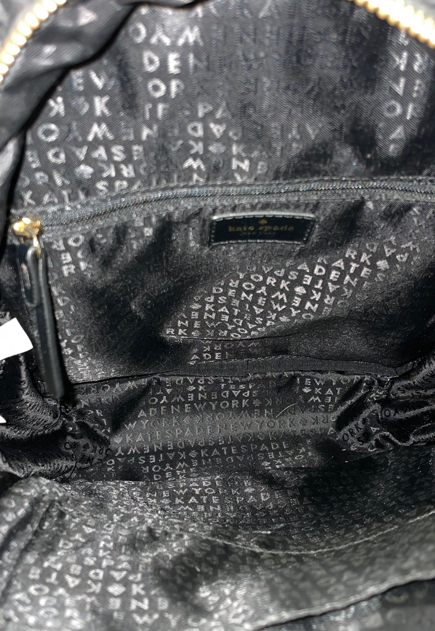 Kate Spade Black Wilson Road Quilted Small Bradley Backpack Gold Hardware