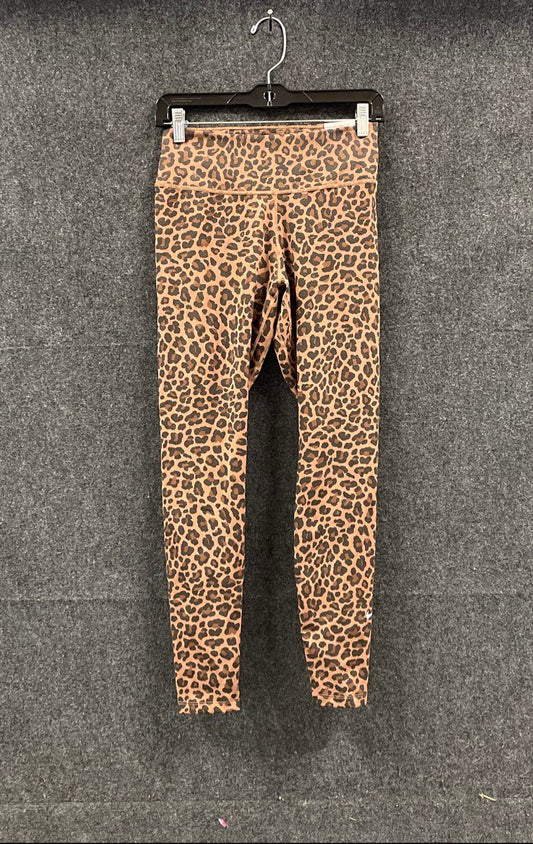 Nike Women's One Leopard Print Mid Rise Training Leggings Brown Sz S NWT