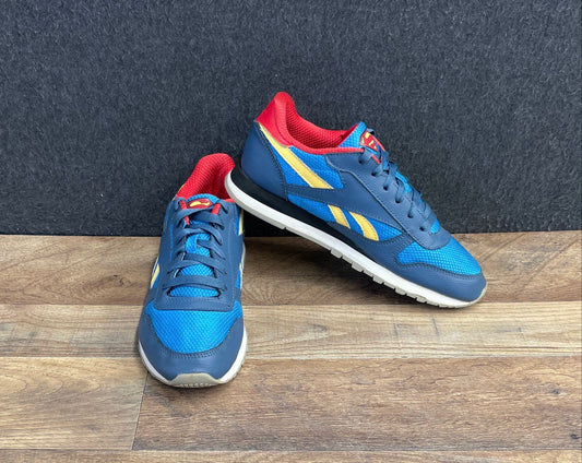 Reebok Classic Leather Superman Blue Red Sneakers Size 6