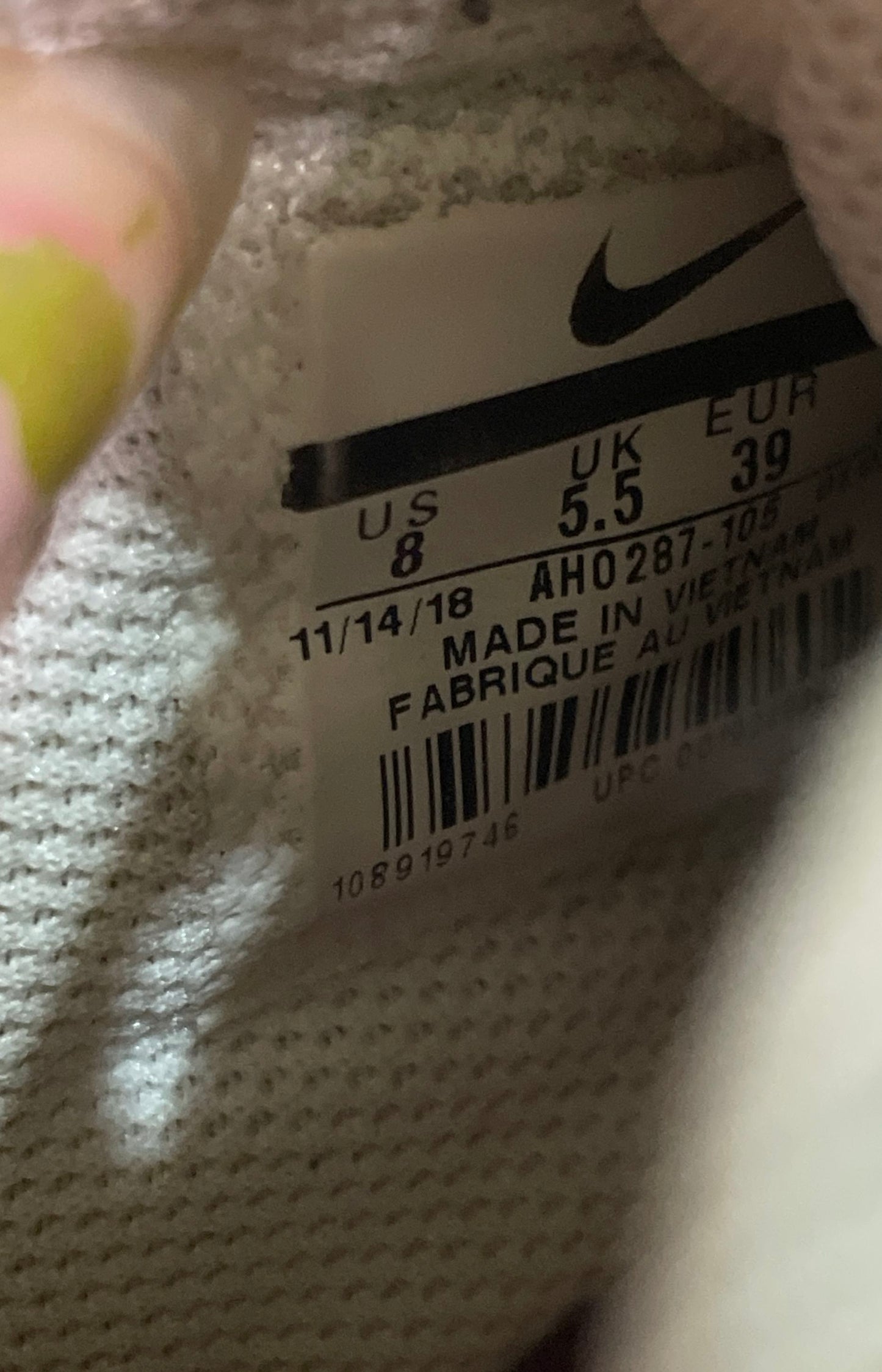 Nike Air Force 1 07 Low White Burgundy Yellow Women's Size 8