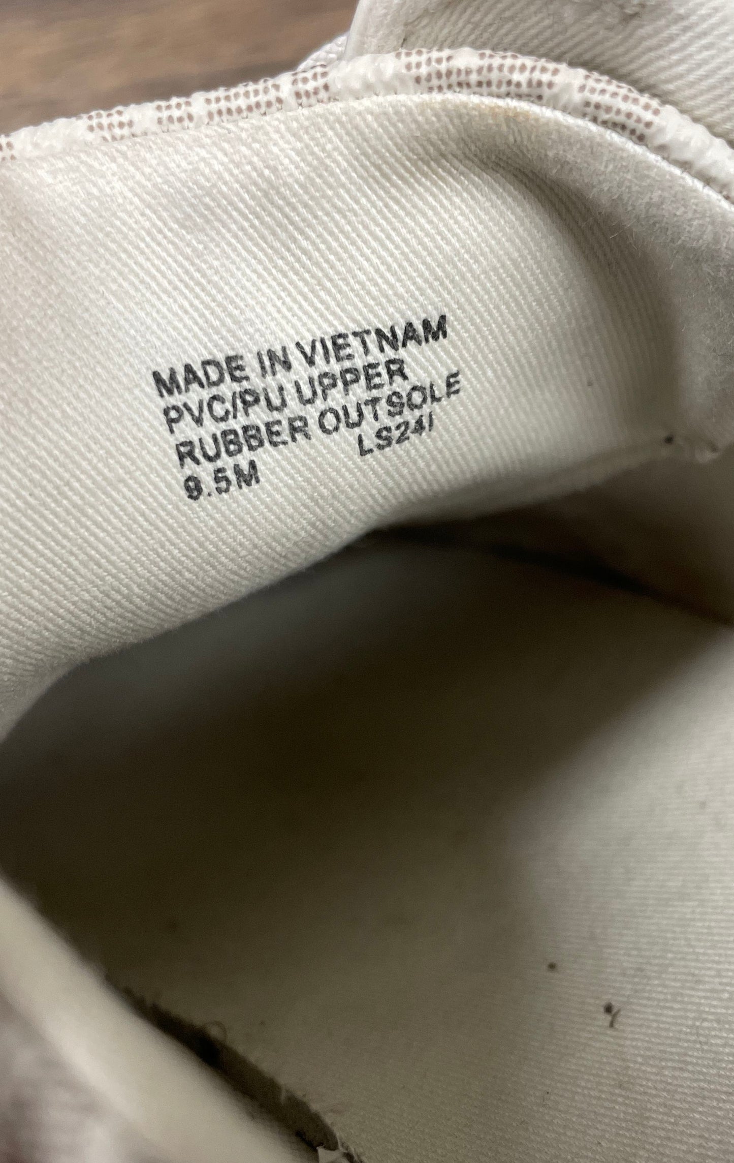 Michael Kors Monique MK Logo White Gold Platform Trainer Sneakers Size 9.5