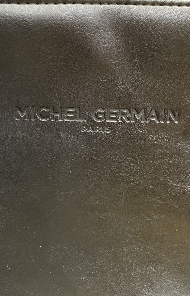 Michel Germain Paris Black Leather Satchel Handbag Shoulder Bag Crossbody