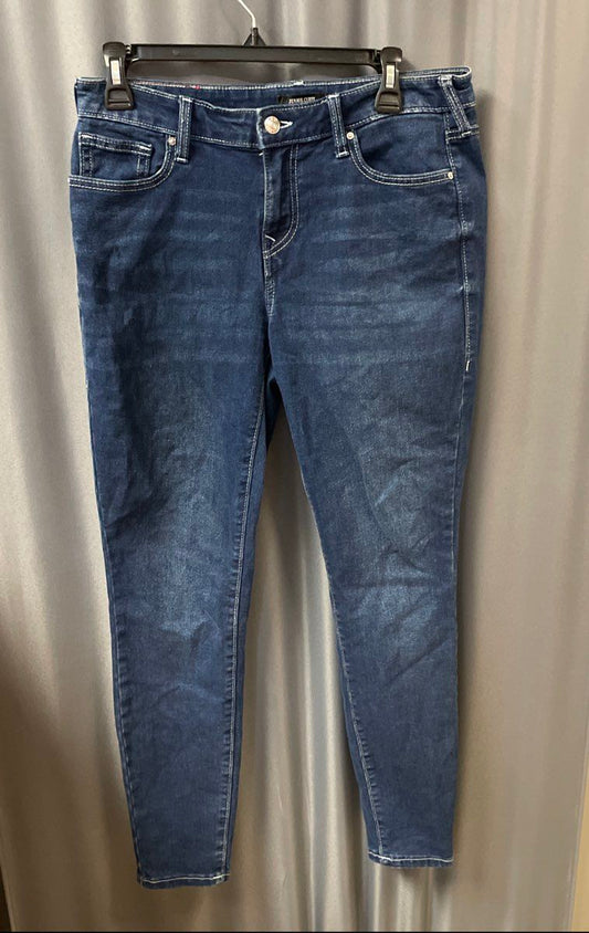 True Religion Women's Blue Jennie Curvy Mid Rise Super Skinny Jeans Sz 29