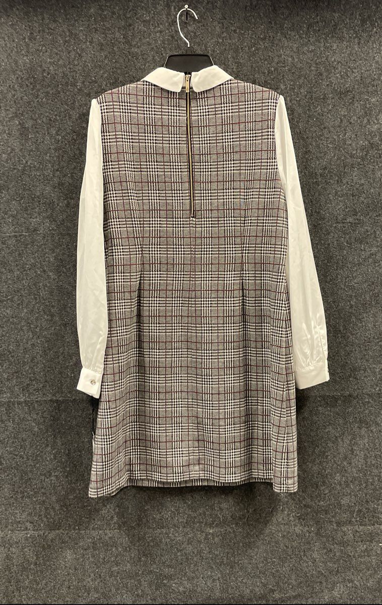Tommy Hilfiger Women's Plaid Peter Pan Collar Puff Sleeve Dress Sz 16 NWT