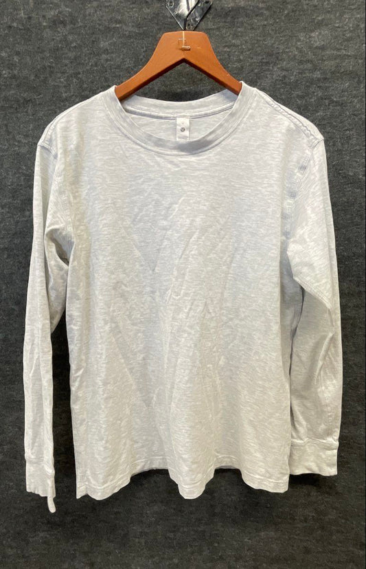 Lululemon Women's Love Crew Long Sleeve T-Shirt Gray Pima Cotton Size 6