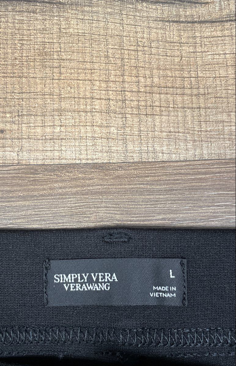 Simply Vera Vera Wang Women's Black Effortless Ponte Bootcut Pants Sz L NWT