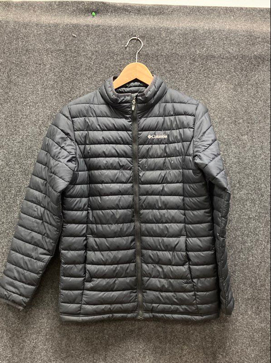 Columbia Boy's Black Powder Lite Puffer Jacket Omni-Heat Insulated Sz XL 18/20