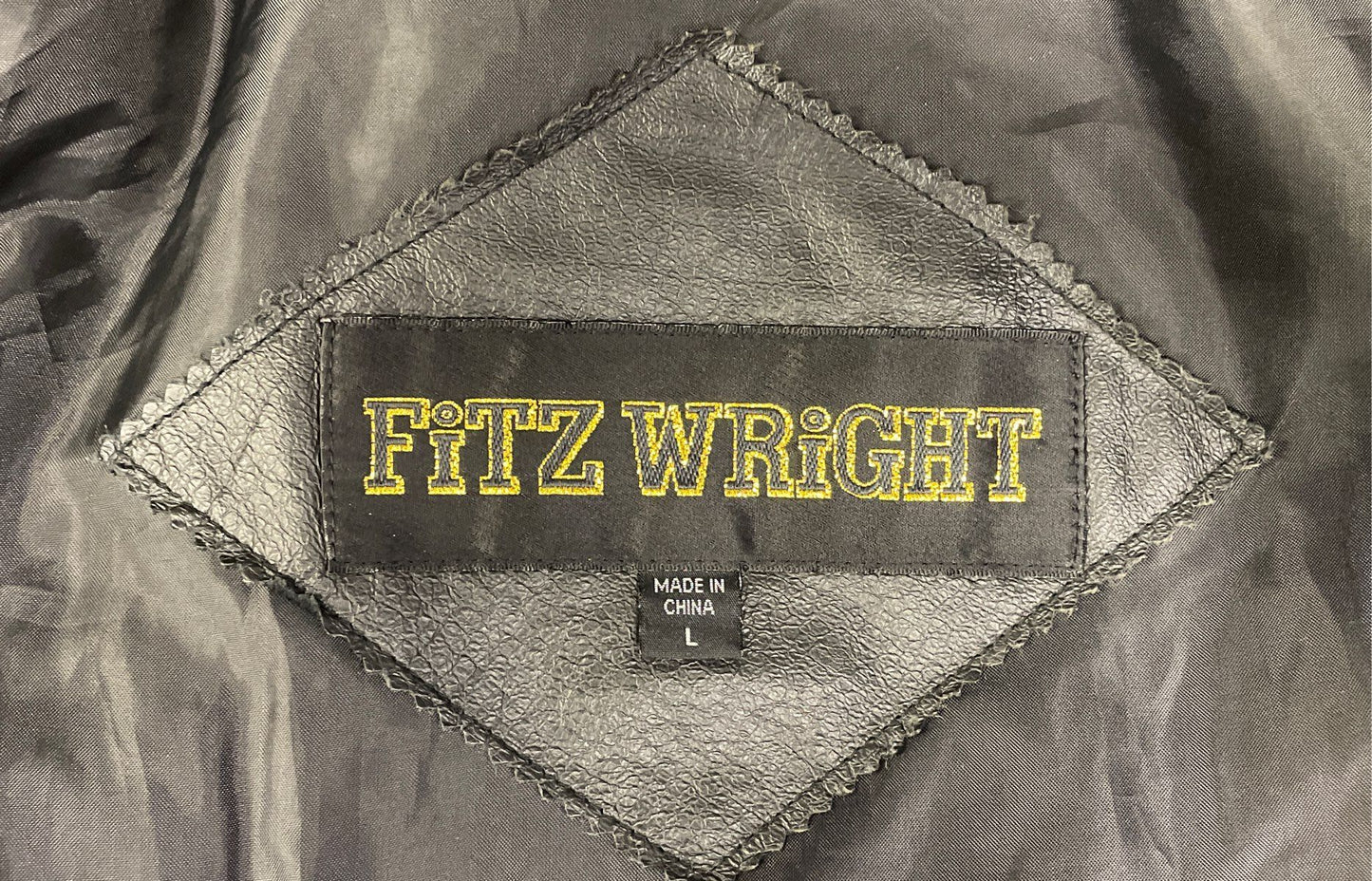 Vintage 90s Fitz Wright Women's Black Hooded Leather Parka Coat Sz L