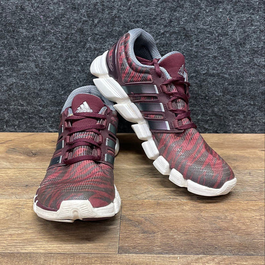 Adidas Climacool Chill Maroon Purple Tiger Print Running Shoes Men's Size 9