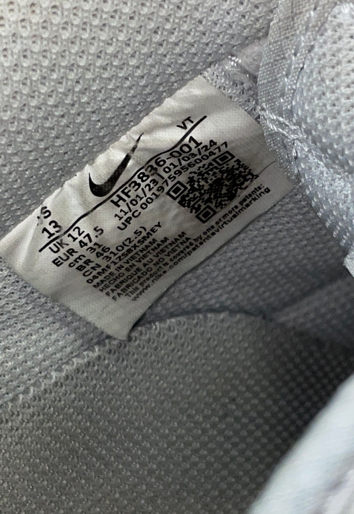 Nike Air Force 1 '07 LV8 White Wolf Grey Total Orange Sneakers Size 13
