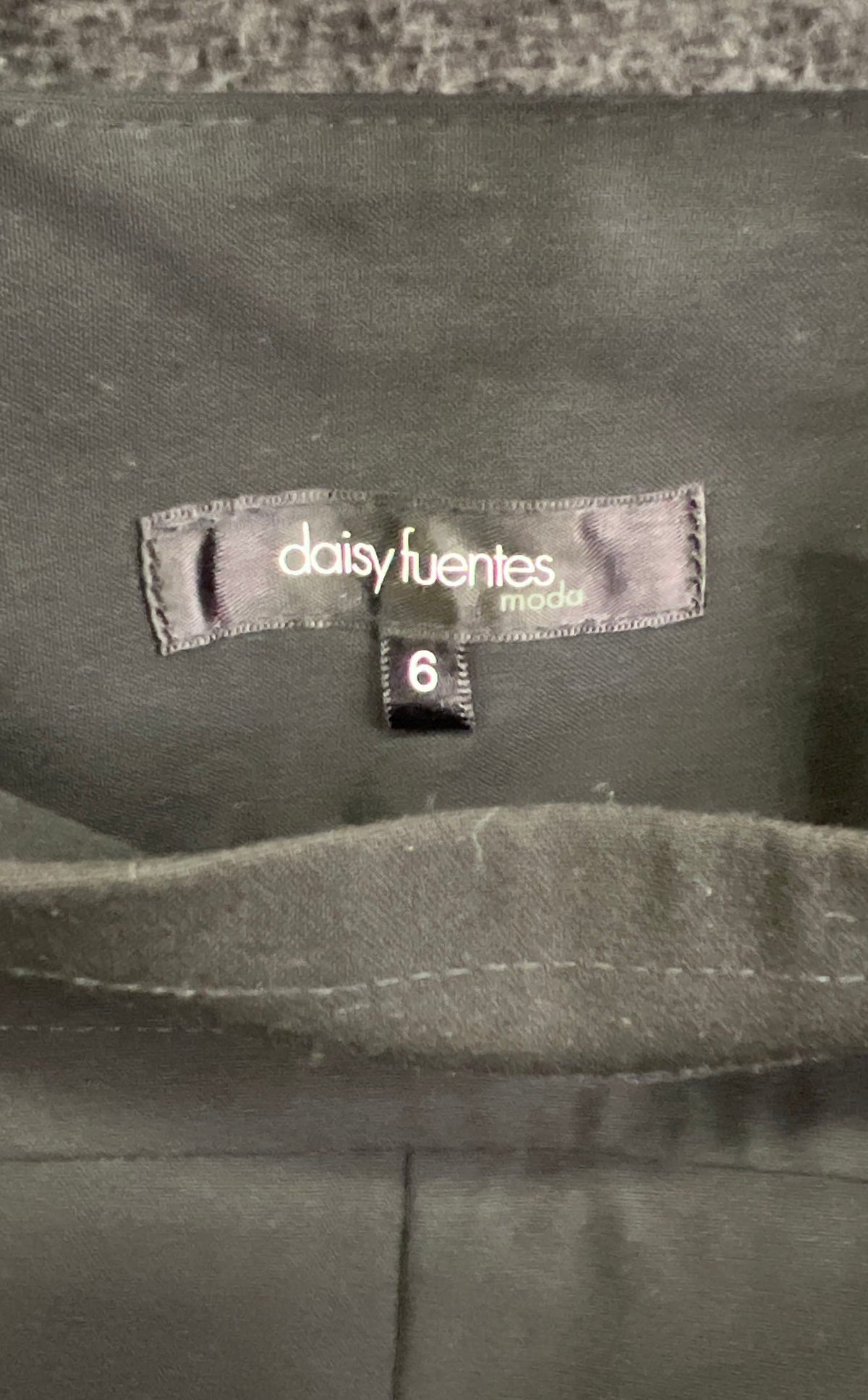 Daisy Fuentes Women's Black Dress Pants Side Zip Flat Front Trousers Sz 6 NWT