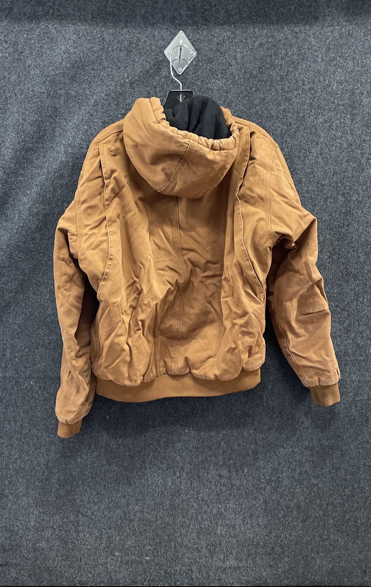 Berne Men's Brown HJ375TBC Hooded Work Jacket Heavyweight Canvas Sz M Regular