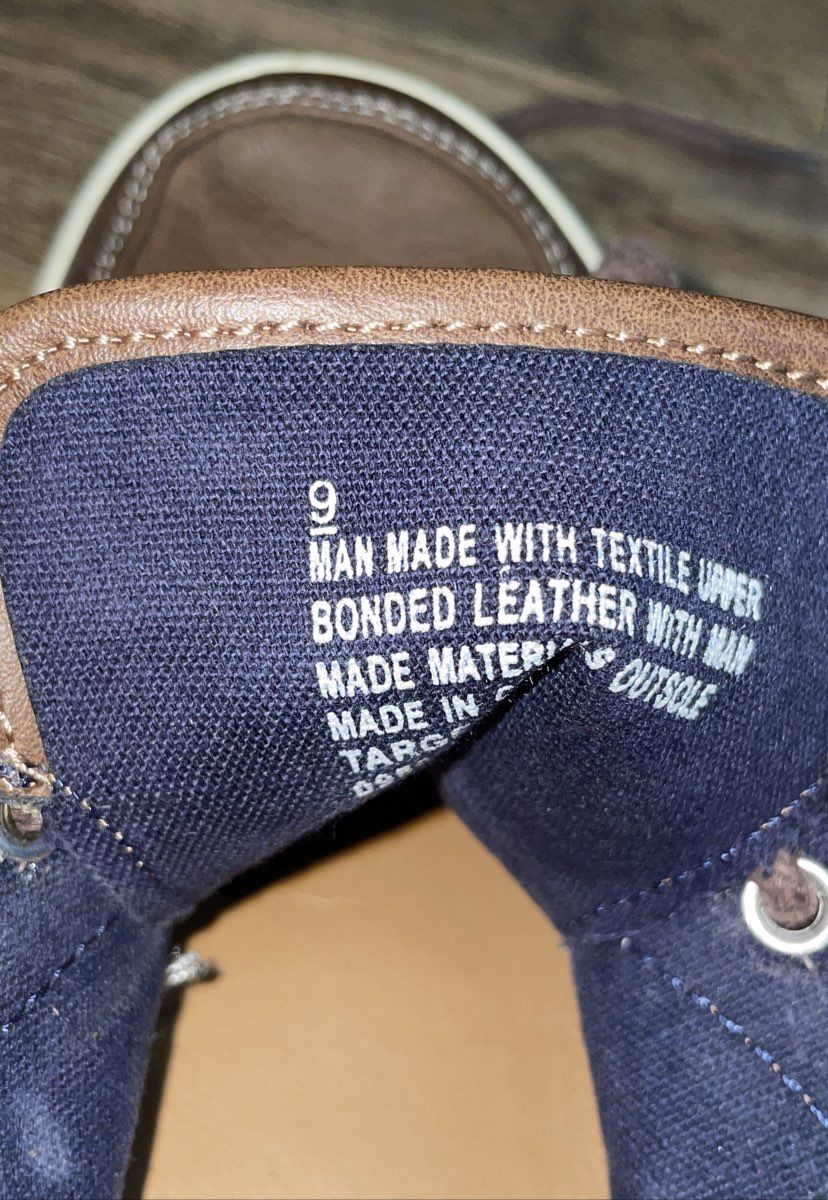 Goodfellow & Co Men's Brown Moc Toe Casual Lace Up Sneaker Shoes Size 9