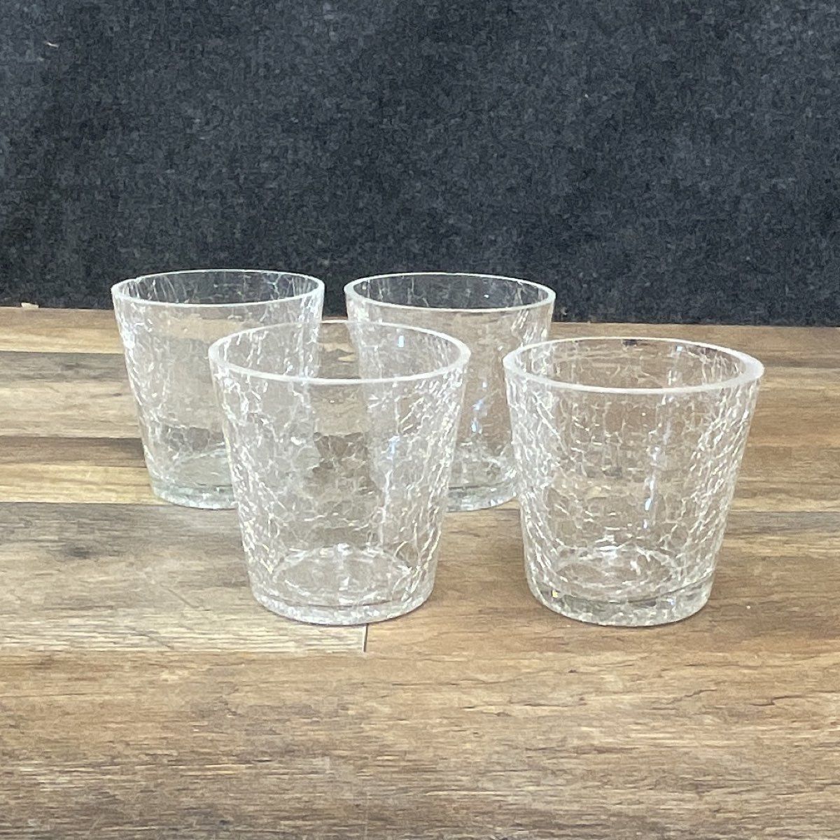(4) Vintage-style Crackled Glasses