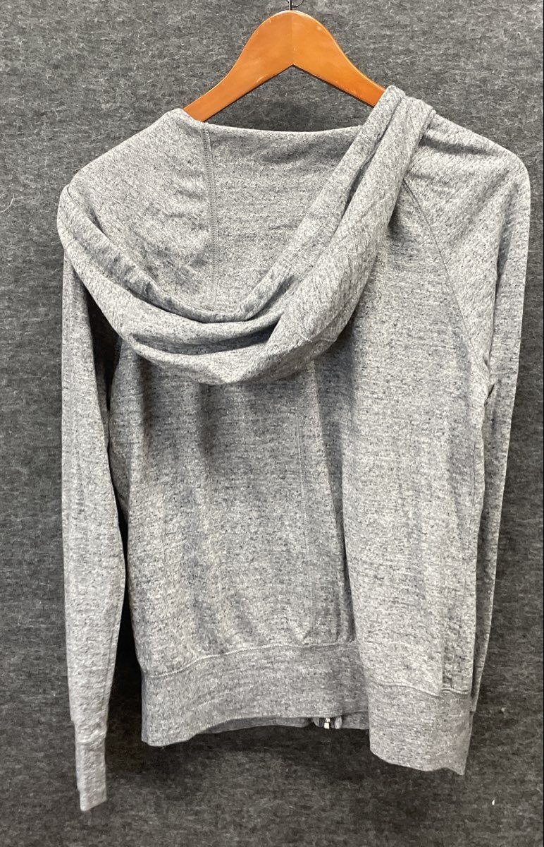 Nike Women's Full Zip Hoodie Gray Heather Sportswear Graphic Logo Size M