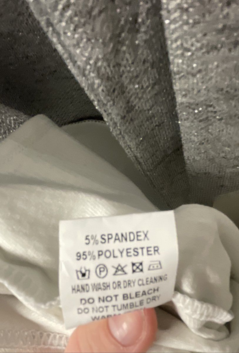 NWT Akira Women's Silver Sparkly Glitter Strapless Halter Jumpsuit Sz 1X