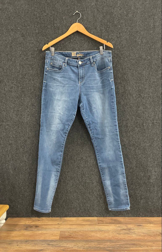 KUT from the Kloth Women's Medium Wash Stretch Denim Skinny Jeans Sz 14