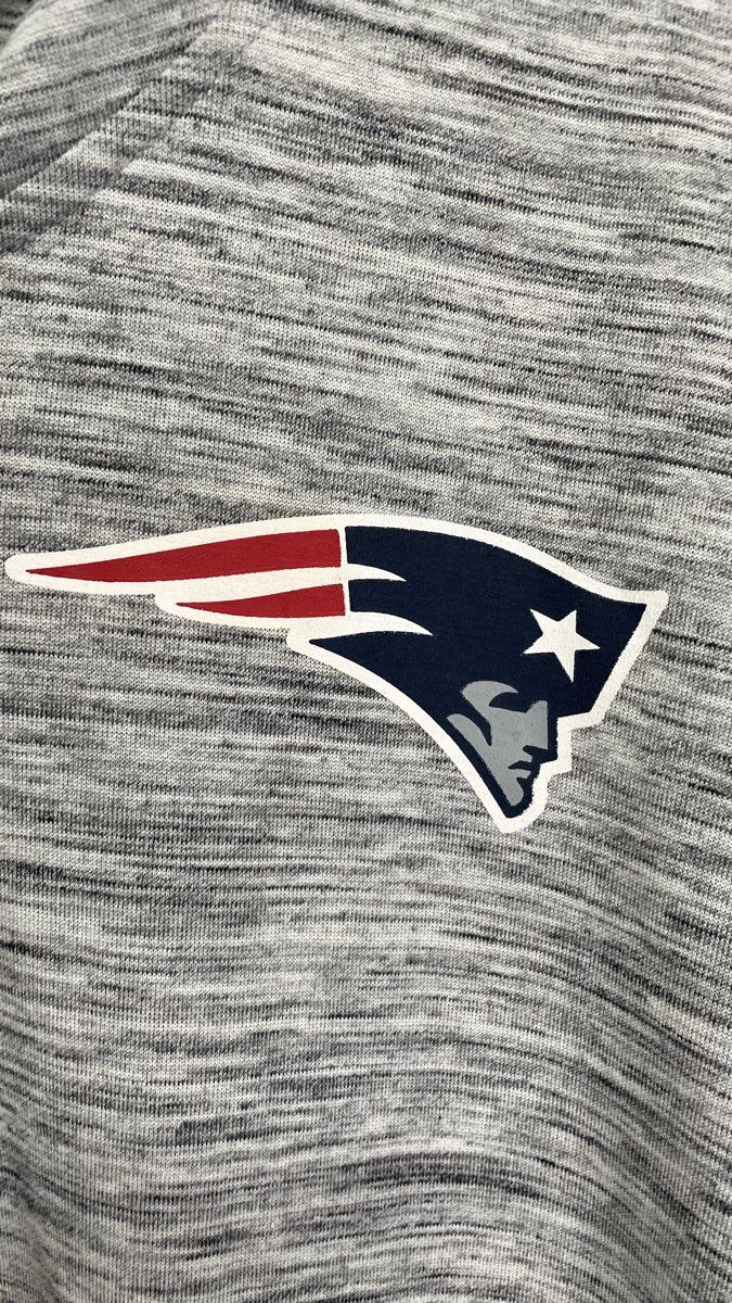 NFL Pro Line Men's New England Patriots Gray Space Dye Full Zip Hoodie XL