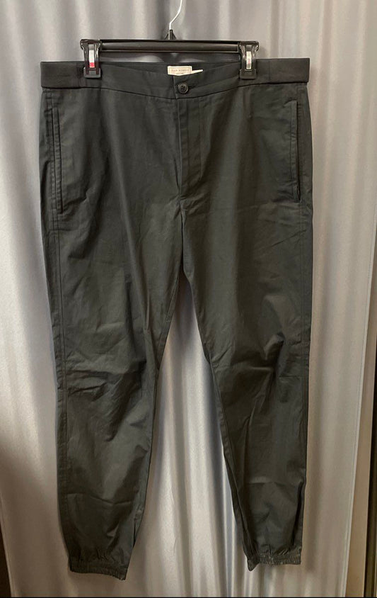 Club Monaco Men's Black Jogger Pants Slacks Elastic Hem Cuffs Sz 34/34