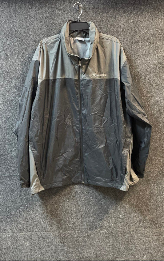 Columbia Men's Black Gray Omni-Shield Full Zip Nylon Lightweight Jacket Sz 2X