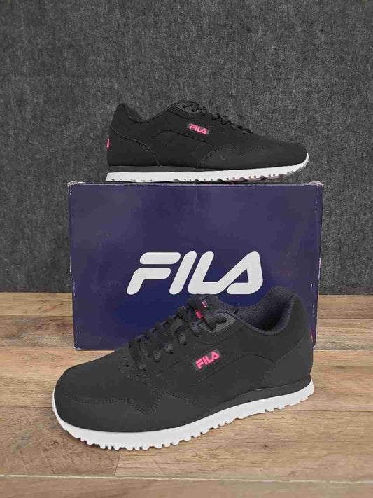 Fila Cress Black Knockout Pink White Women's Lifestyle Sneakers Size 8