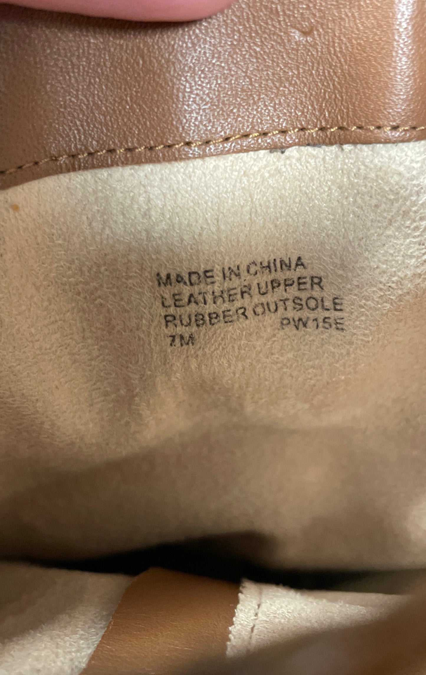 Michael Kors Brown Leather Harness Ankle Boots Gold MK Logo Size 7