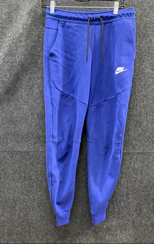 Nike Men's Blue Tech Fleece Tapered Joggers Zippered Pocket Size S