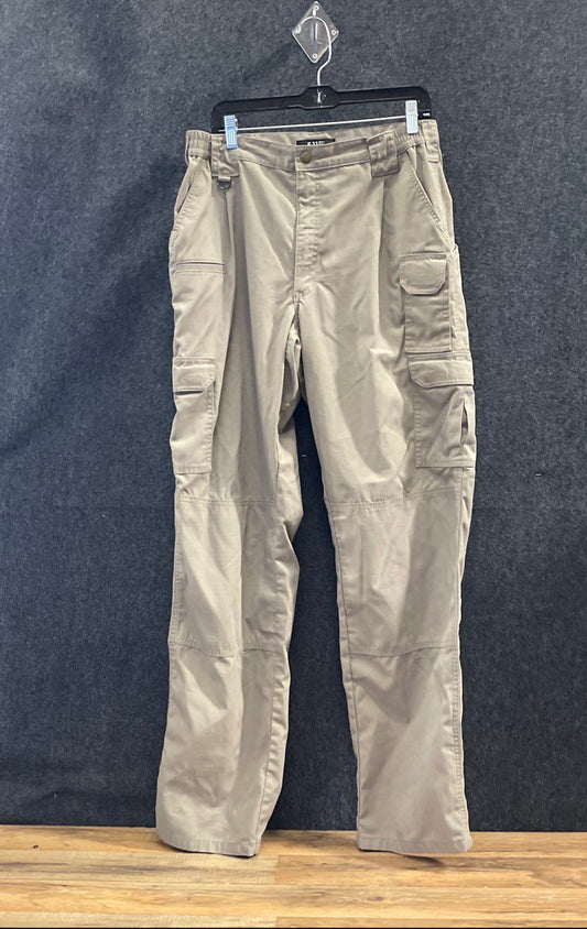 5.11 Tactical Men's Khaki Cargo Pants Utility Reinforced Knee Sz 36x36