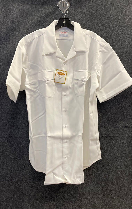 Creighton Men's US Navy Enlisted Uniform Shirt White Short Sleeve NWT Sz XXLR