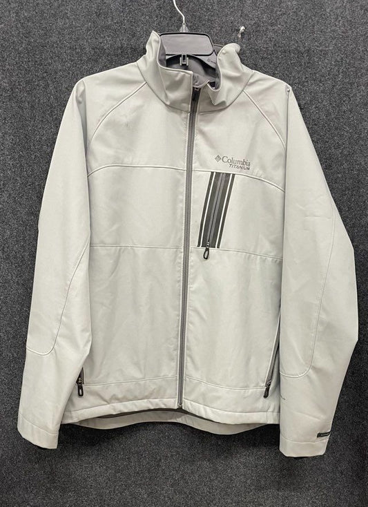 Columbia Titanium Men's Light Grey Full Zip Phurtec Softshell Jacket Size XL