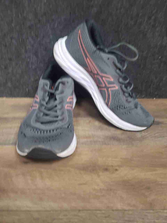 Asics Gel-Excite 6 Dark Grey Pink Women's Running Shoes Size 8.5