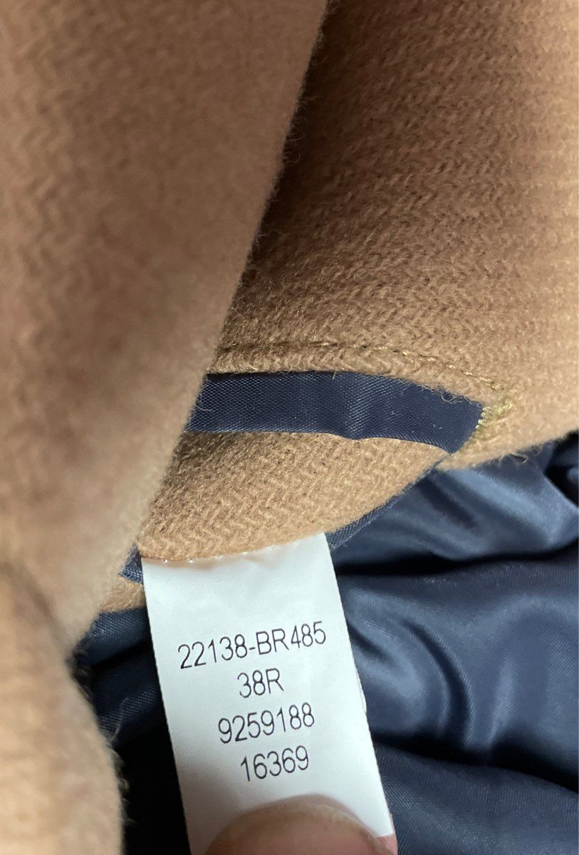 Bonobos Men's Camel Wool Blend 3-Button Topcoat Sz 38R