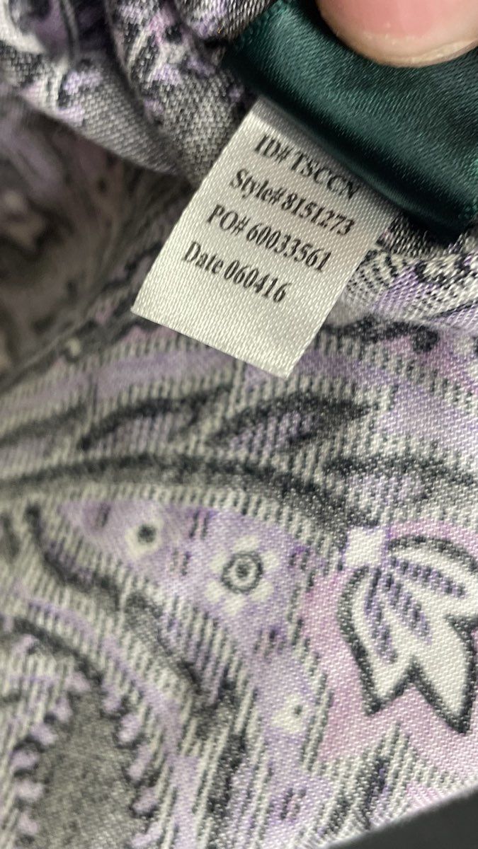 Lauren Ralph Lauren Women's Purple Paisley Pajama Top Button Up Cotton Sz S
