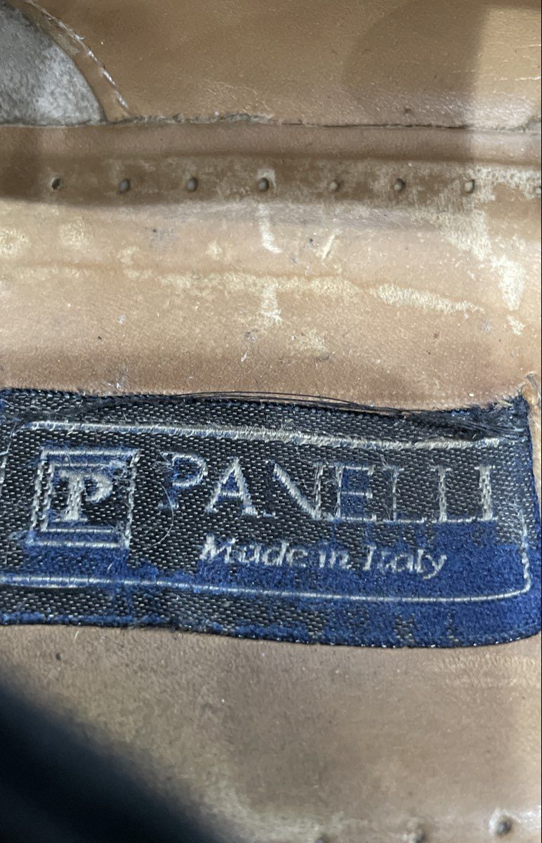 Panelli Black Suede Metal Buckle Loafers Men's Dress Shoes Size 9.5D