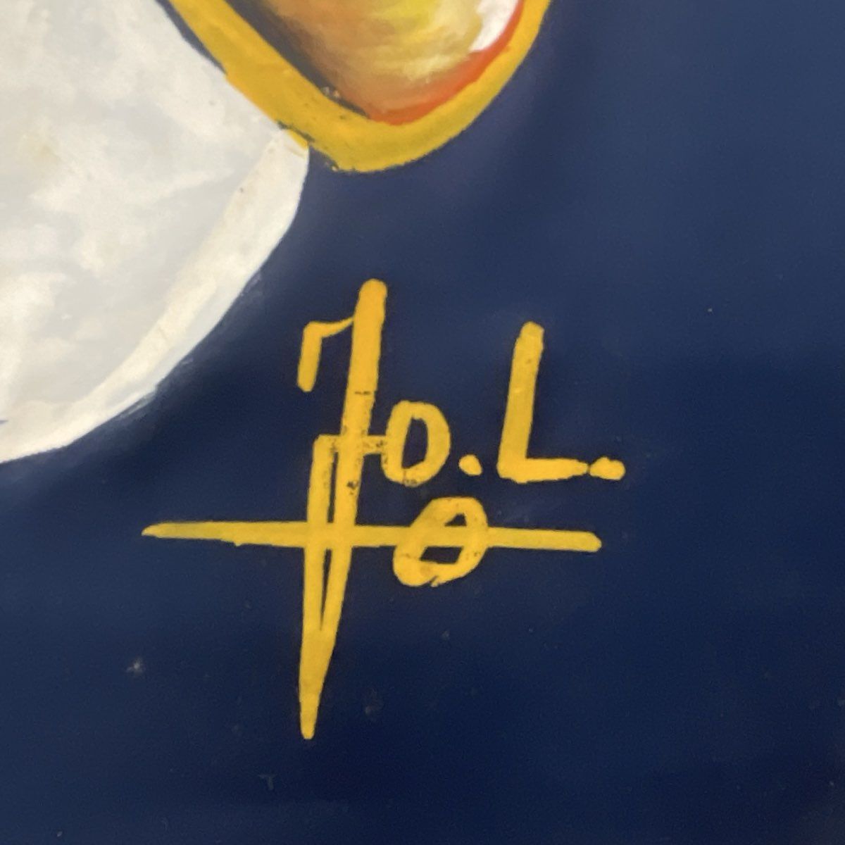 (2) Paintings of African-Inspired Family Signed Jo. L.