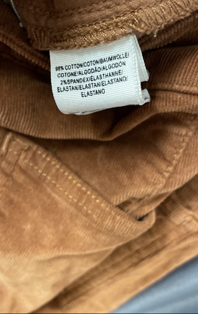 Free People Women's Rust Extreme Flare Corduroys Bell Bottom Raw Hem 27 Short