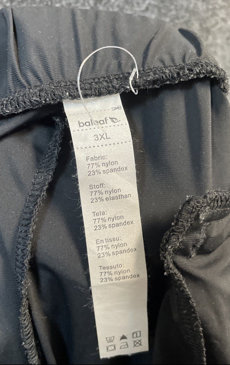 Baleaf Women's Black Active Straight Leg Pants Nylon Spandex Stretch Sz 3XL